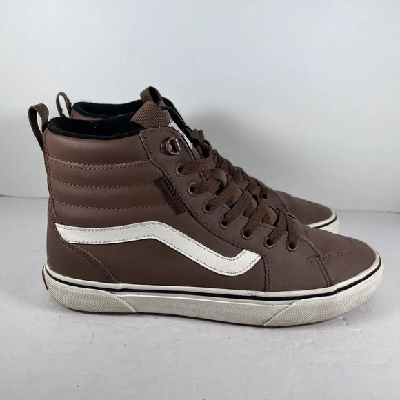VANS Other - Vans Filmore Hi Vanguard Brown Leather Lace Up Shoes Men's Size 8.5